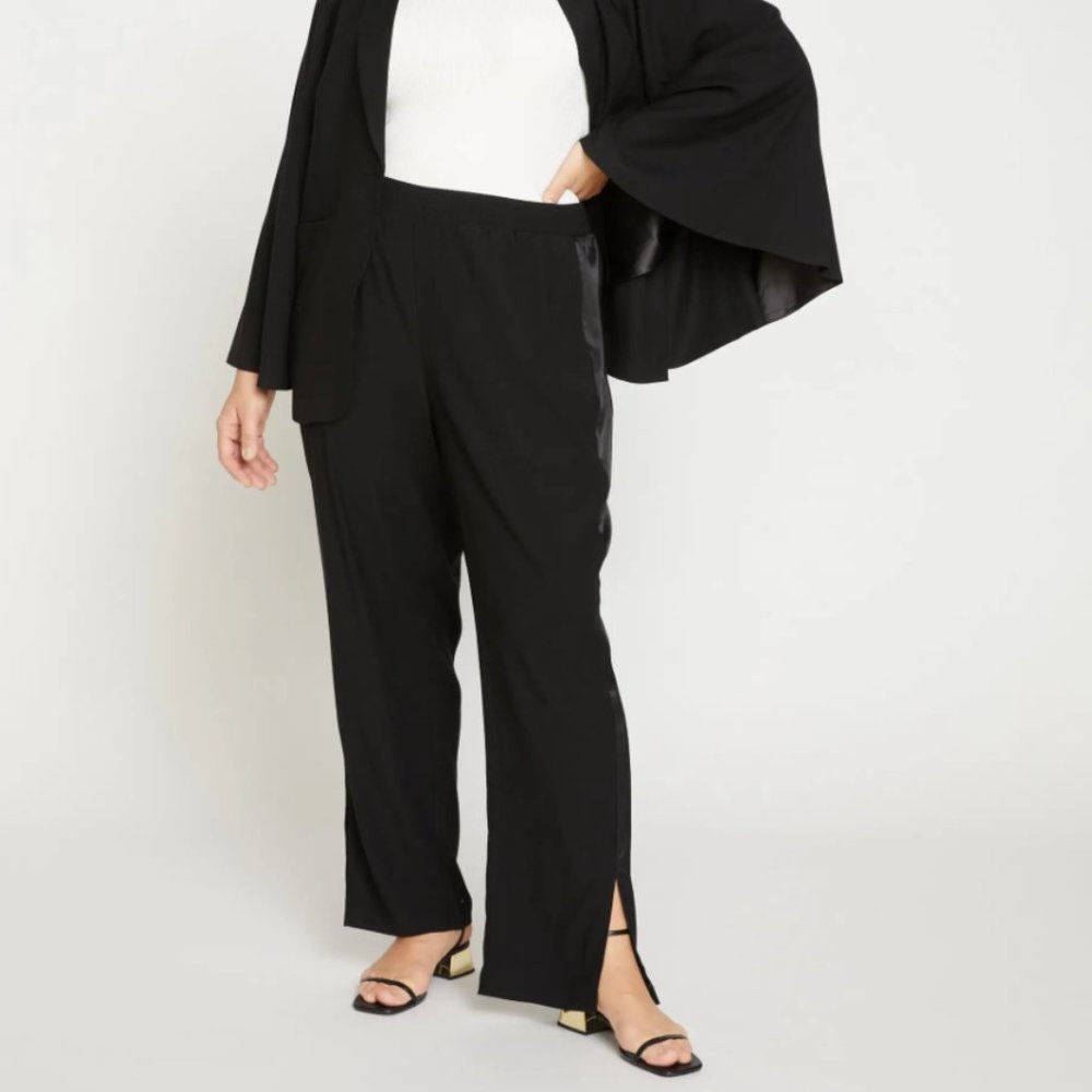 Universal Standard Tux Double Luxe Pants Black Size S (aka 14/16)